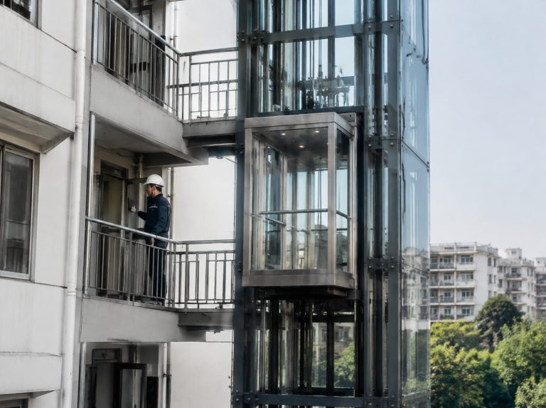 四平旧楼加建观光电梯